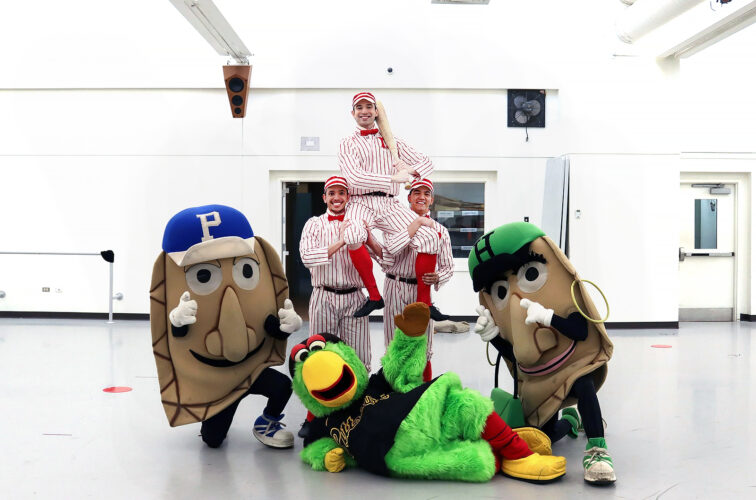 Pirates mascots visit theater